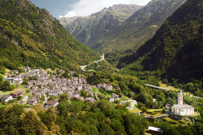 Soazza auf der Via San Bernardino