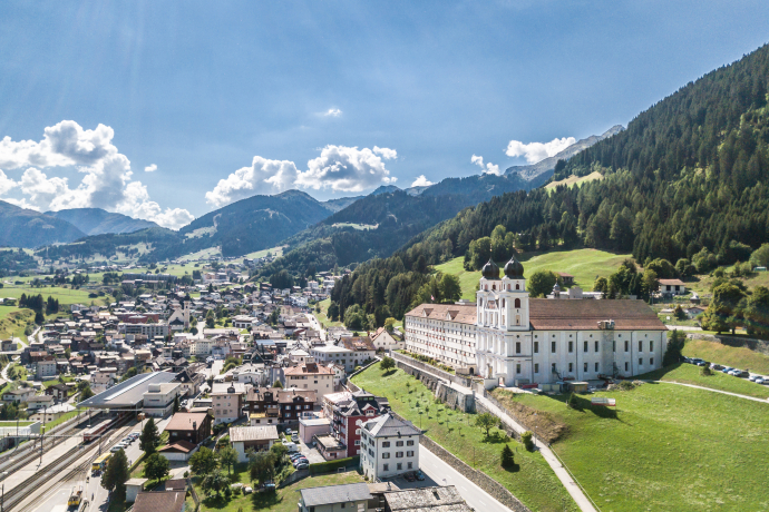 Benediktinerkloster Disentis (Foto: © Sedrun Disentis Tourismus SA / Mattias Nutt) Benediktinerkloster Disentis