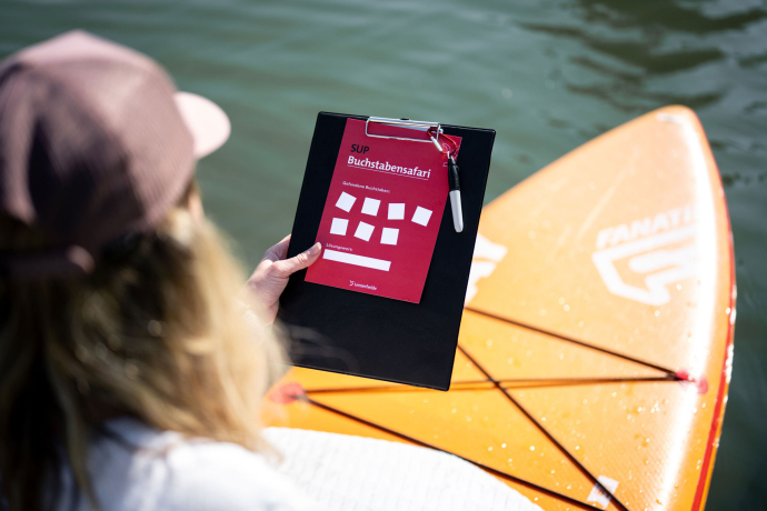 SUP Buchstabensafari auf dem Heidsee