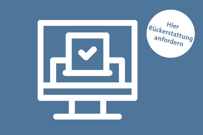 5. Rückerstattung anfordern (© Icon by Freepik) 5. Rückerstattung anfordern