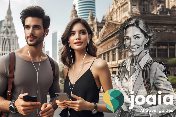 Mit KI generierte Menschen in einer Stadt