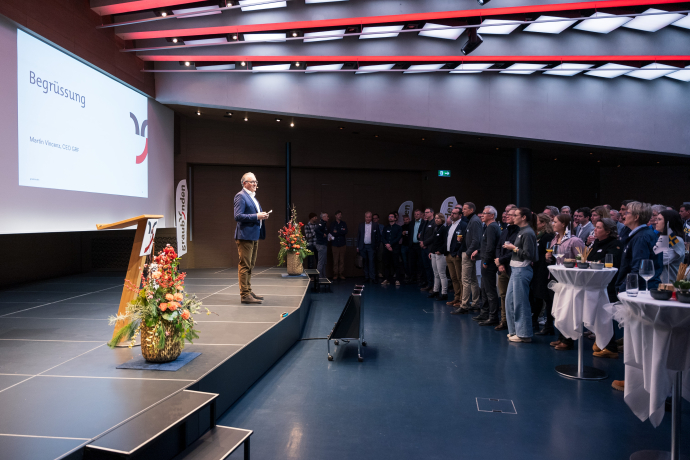 CEO Martin Vincenz eröffnet den traditionellen Neujahrsapéro von Graubünden Ferien in Chur. @ GRF 