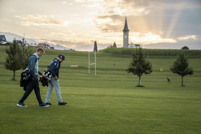 Abendstimmung auf dem Golfplatz Buna Vista Sagogn