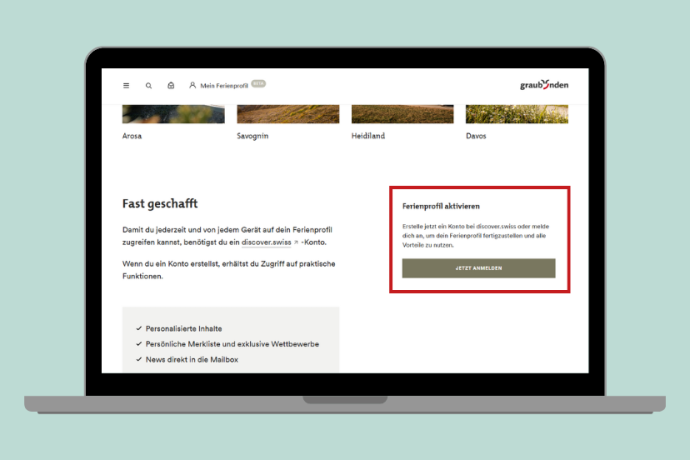 Ferienprofil Schritt 2