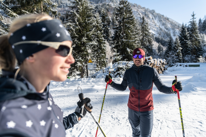 Langläufer in Disentis Sedrun