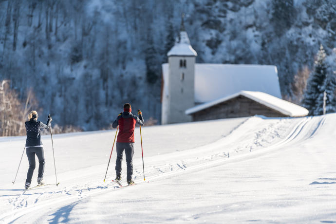 Cross-country skiing with a view in Disentis Sedrun Cross-country skiing with a view in Disentis Sedrun