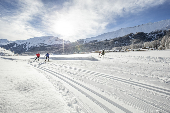 Langläufer im Val Müstair Langläufer im Val Müstair