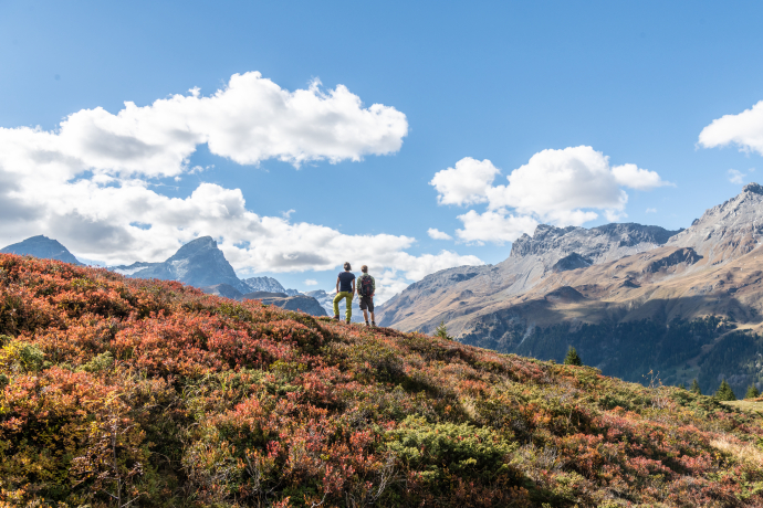 Wandern in Savognin Bivio Albula im Herbst @Savognin Bivio Albula Tourismus