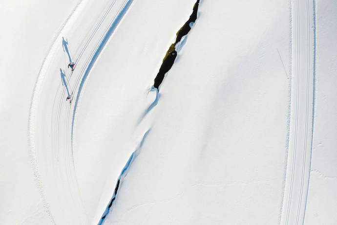 Langlaufen in der Val Roseg (© Filip Zuan)