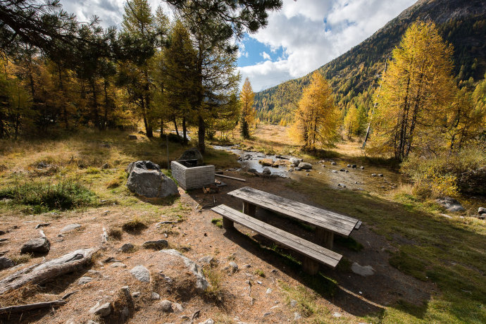 Feuerstelle bei Morteratsch
