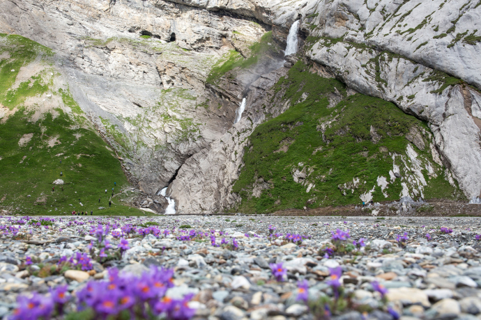 Wasserfall auf dem Segnesboden bei Flims (Bild: Thalia Wünsche)