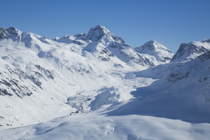 Winterlandschaft in Bivio