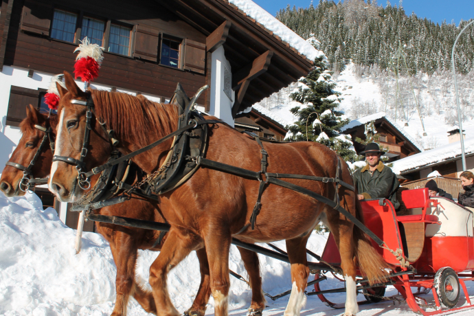 Kutschenfahrt in Disentis Sedrun