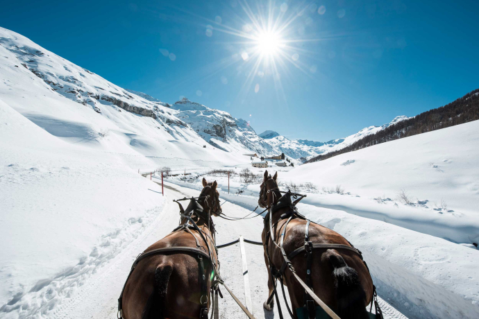 Kutschenfahrt Val Fex (© Gian Giovanoli, Sils Tourismus)