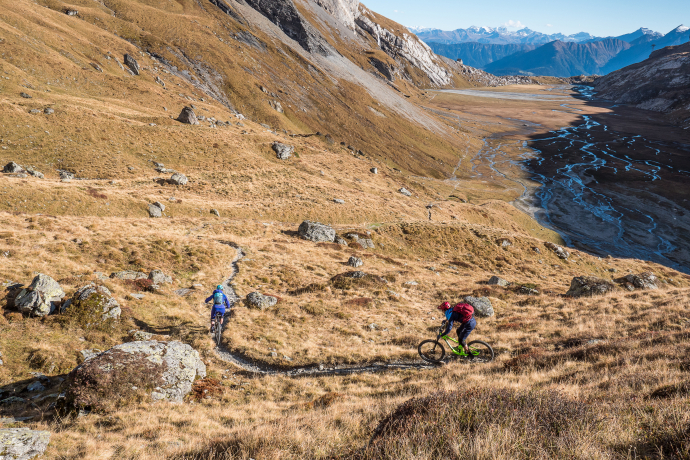Abfahrt zum Segnesboden Abfahrt zum Segnesboden