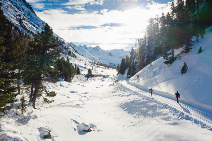 Klassisch Langlauf im Val Roseg (© Filip Zuan)