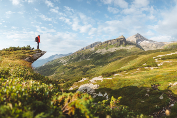 Wanderer auf dem Sentiero Calanca