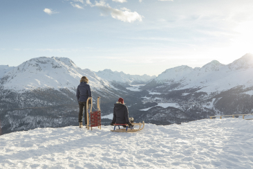 Schlittelpiste auf dem Muottas Muragl