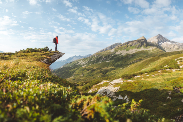 Wanderer auf dem Sentiero Calanca