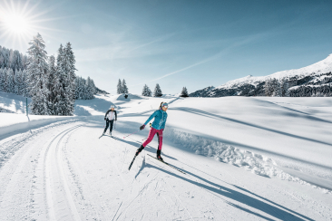 Langläufer*innen in Valbella