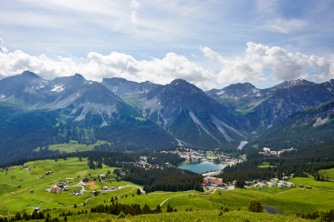 Aussicht vom Hauptjikopf auf Arosa
