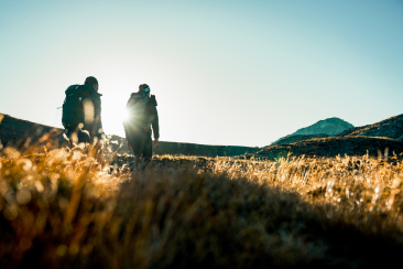 Sonnenaufgang kurz vor dem Lunghinpass