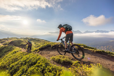 Mountainbiker in Disentis Sedrun