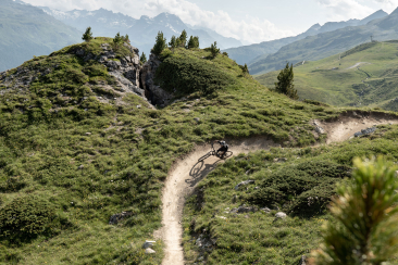 Mountainbiker im Engadin