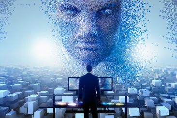 KI malt ein Bild eines Gesichts