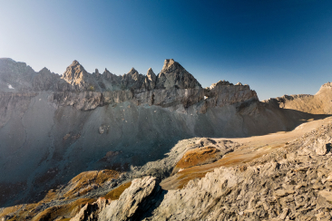Tschingelhörner auf dem Sardona Welterbe Weg