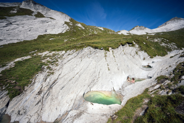 Strudeltöpfe auf der Alp Mora