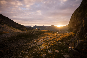 Sonnenaufgang auf dem Sentiero Alpino Calanca