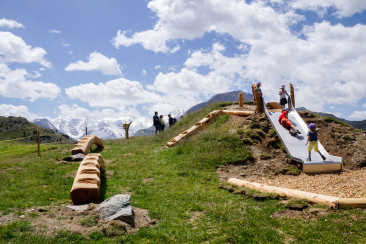 Steinbock Spielplatz Pontresina