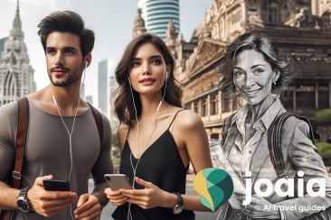 Mit KI generierte Menschen in einer Stadt