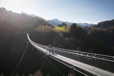 Die längste Hängebrücke «La Pendenta» bei Disentis