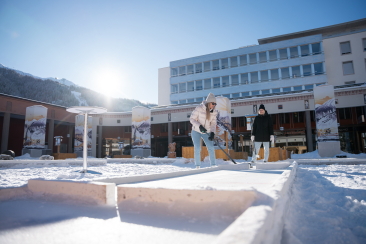 Eis-Minigolf in Davos