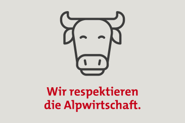 Fairtrail Kodex: Wir respektieren die Alpwirtschaft.