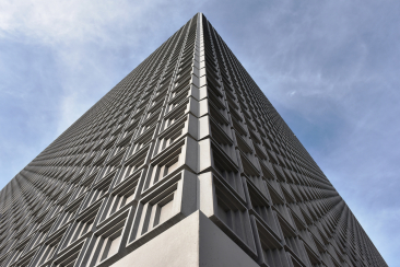 Vue extérieure de la façade du Musée d’art des Grisons à Coire